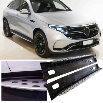 Alu Trittbretter mit Anti-Rutsch Noppen - Side Steps passt für Mercedes N293 EQC SUV
